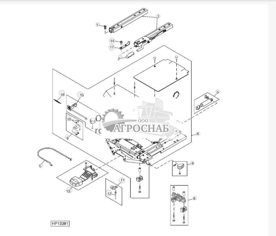 Operator's Seat Air Suspension, Upper 